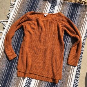 Merona burnt orange long sweater size extra large